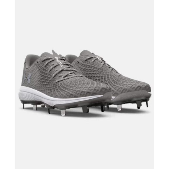 Under Armour 3026601 Glyde 2 MT Baseball Grey Cleats - Picture 1 of 7